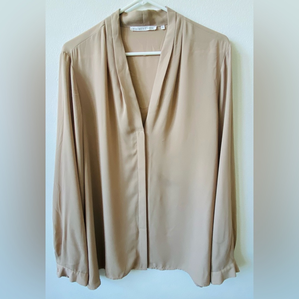 Classic Beige Blouse XL